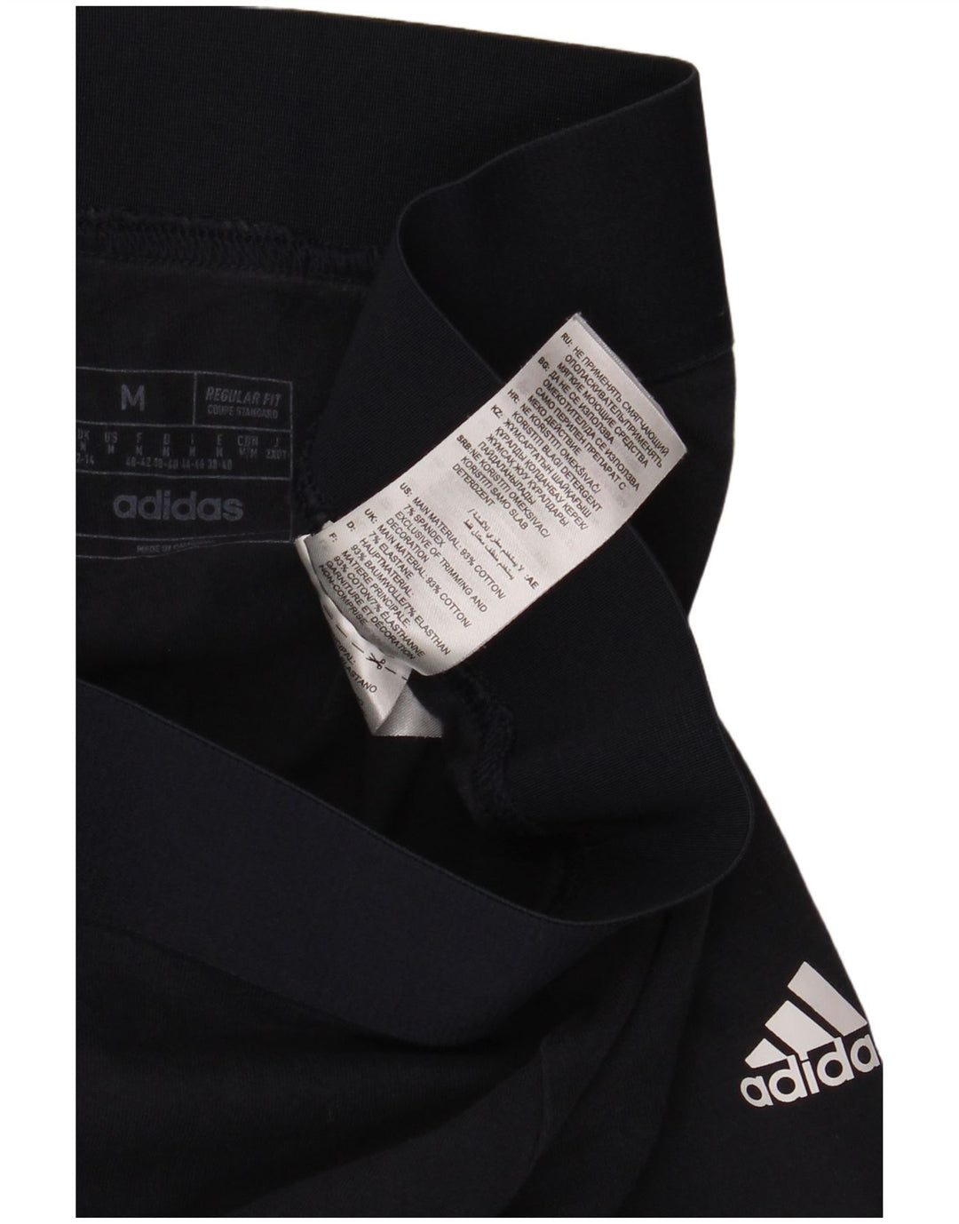 Adidas Legging coupe régulière pour femme UK 12/14 Noir moyen en coton
