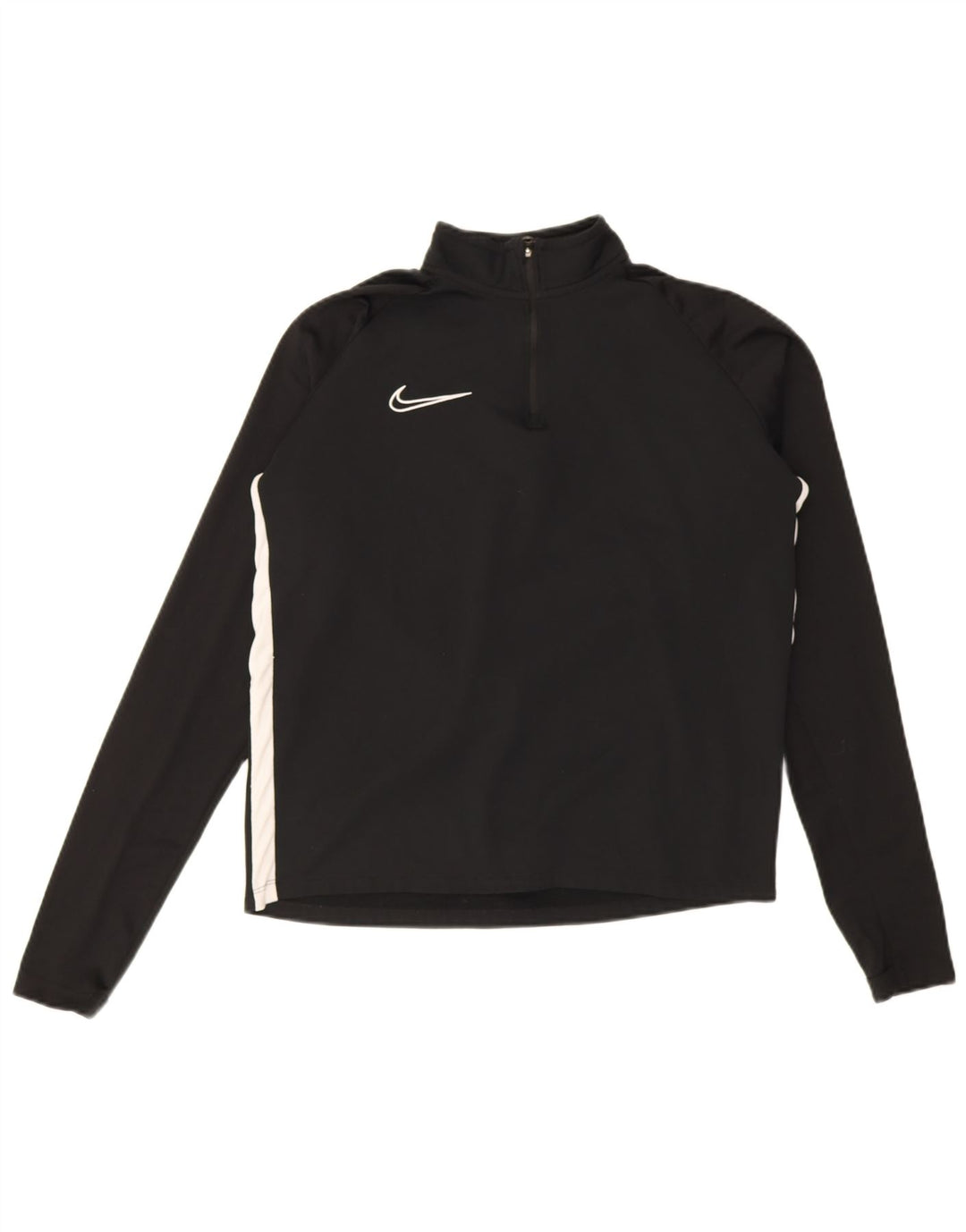 Haut de survêtement Nike Dri Fit Zip Neck pour homme, color block, noir moyen