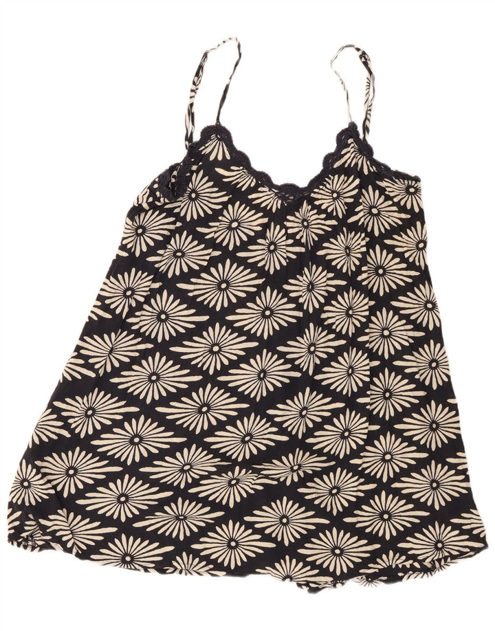Volcom Caraco Femme UK 14 Large Viscose Florale Noire