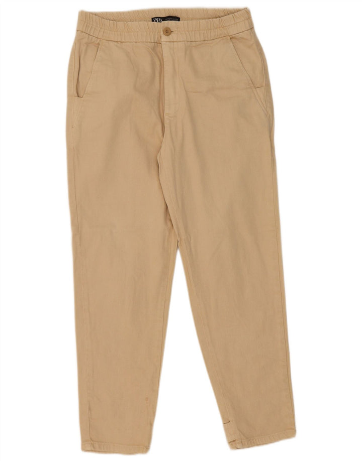 Pantalon Chino Fuselé Zara Homme Moyen W30 L28 Beige