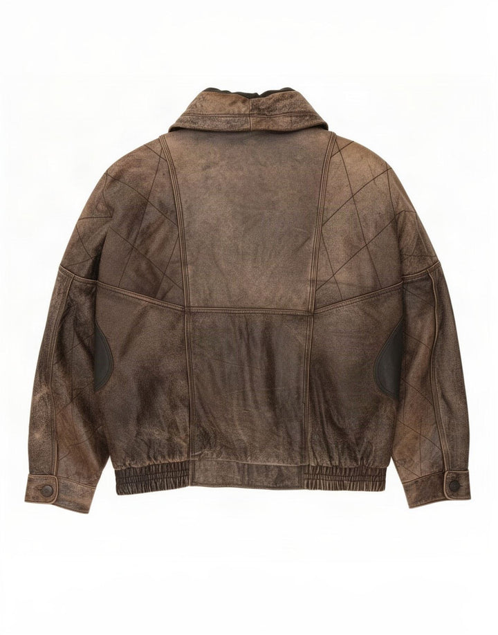 Rover&Lakes Veste en Cuir Homme IT 52 XL Marron