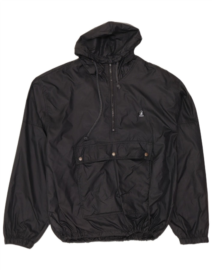 IZOD Veste de pluie à capuche pour homme UK 40 Large Noir Nylon