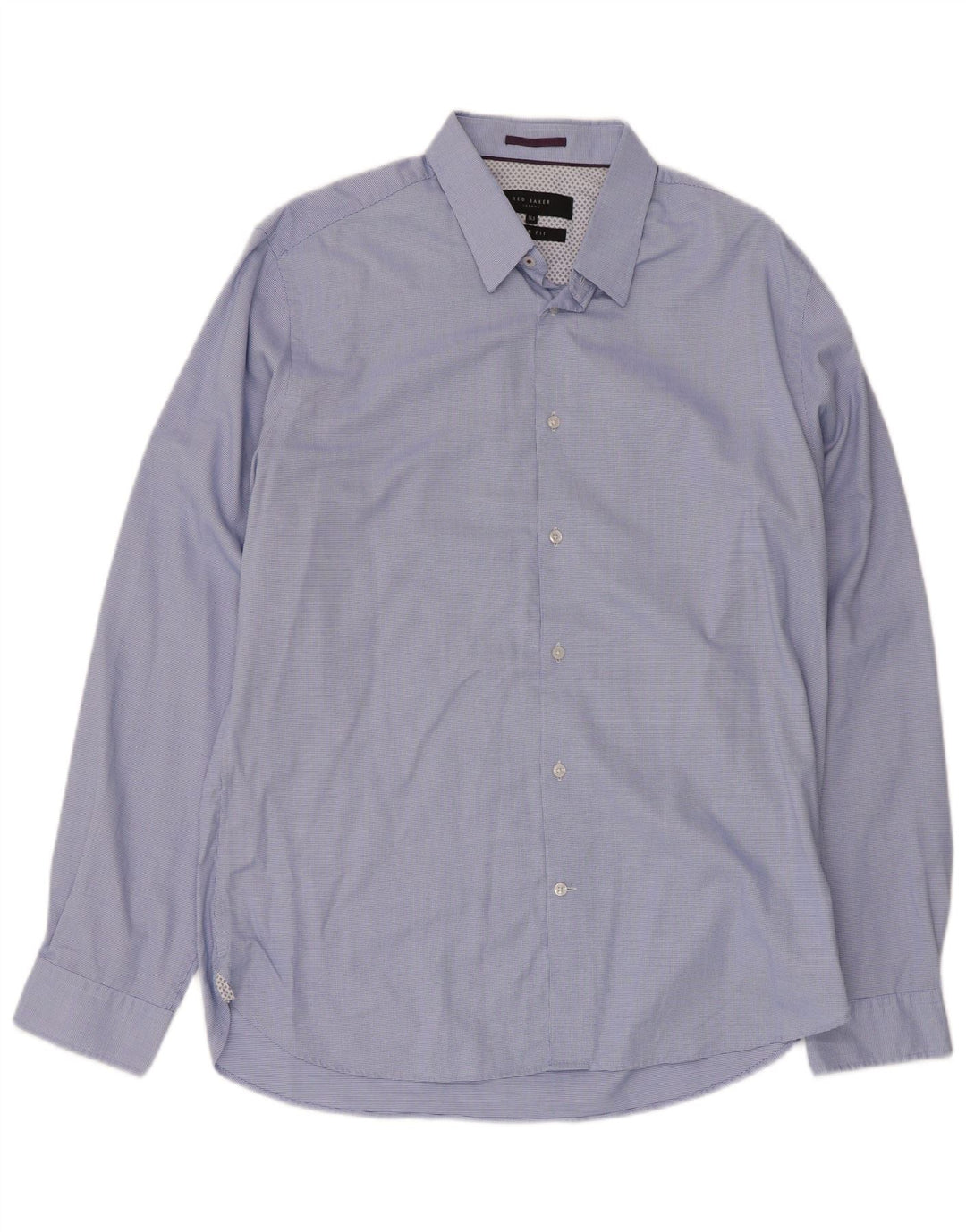 Ted Baker Chemise Slim Fit pour Homme Taille 16 1/2 Grand Coton à Carreaux Bleu