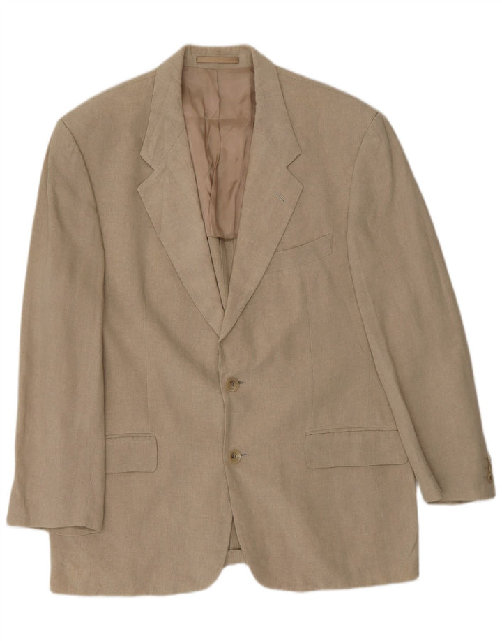 Hugo Boss Veste blazer à 2 boutons pour homme EU 50 Grand lin beige