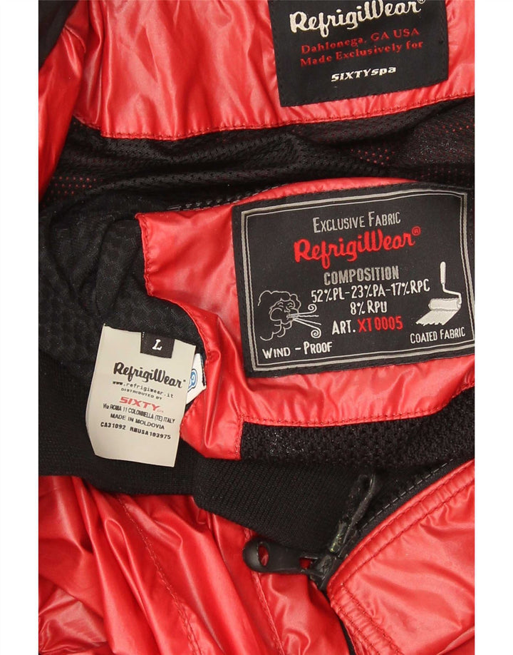 Refrigiwear Mens Sixty spa Bomber Jacket UK 40 Large Rouge Colorblock
