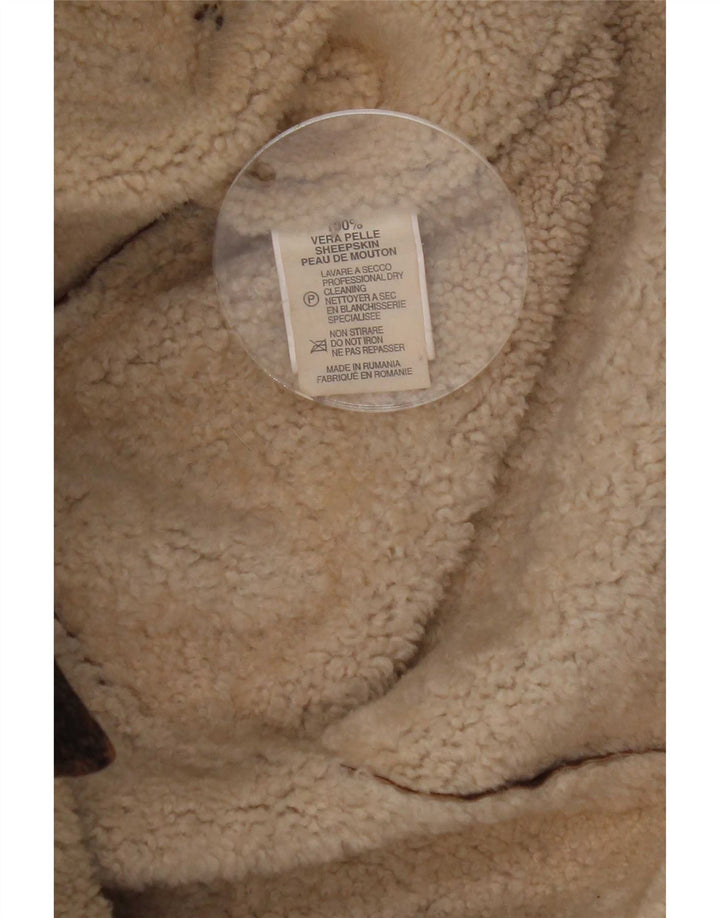 Marlboro Classics Veste en peau de mouton pour homme UK 42 XL Peau de mouton marron