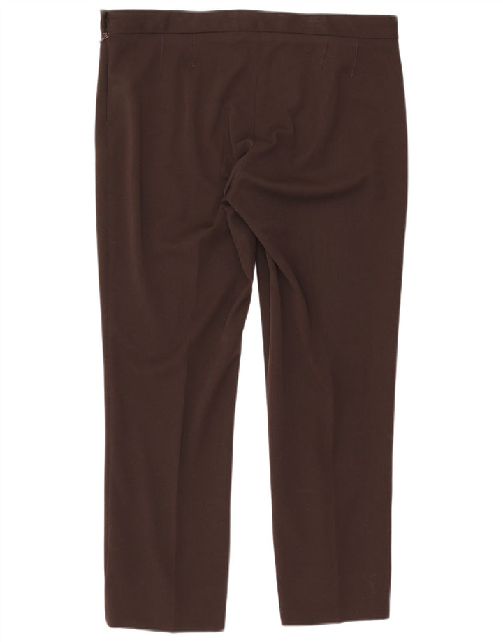 CONTE OF FLORENCE Pantalon décontracté droit pour femme IT 52 2XL W36 L28 Marron