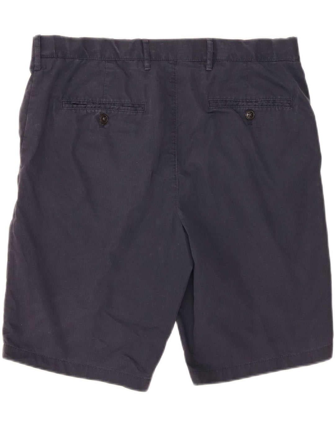 Marks & Spencer Short Chino Homme W34 Large Bleu Marine Coton