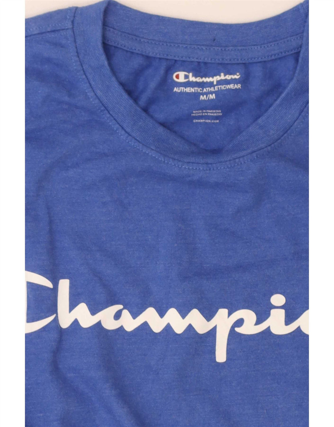 Champion T-Shirt Regular Graphic Homme Bleu Moyen