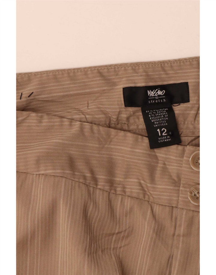 Mossimo Short Chino Femme US 12 Large W32 Beige Rayé Polyester