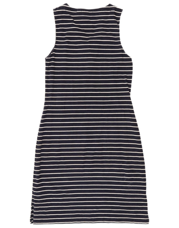 Ralph Lauren Robe fourreau sans manches pour femme UK 12 Bleu marine moyen rayé
