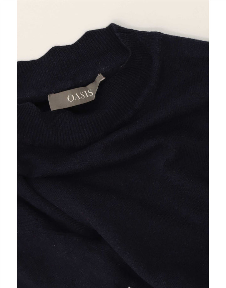 Oasis Pull col roulé pour femme UK 10 Small Bleu marine