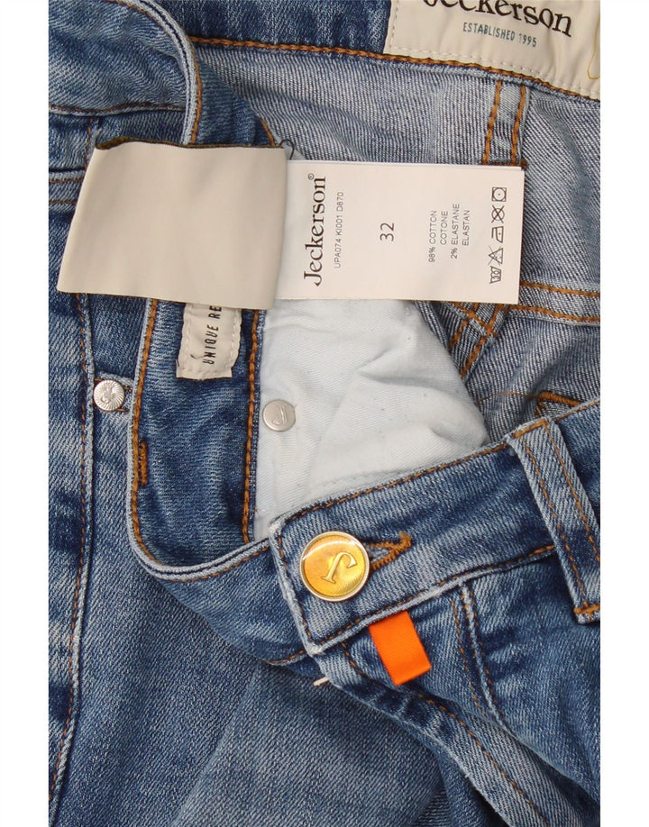 JECKERSON Mens Slim Jeans W32 L32 Blue Cotton Vintage Jeckerson and Second-Hand Jeckerson from Messina Hembry 
