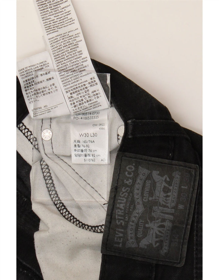 Levi's Jean 514 Straight W30 L30 Homme Noir Coton