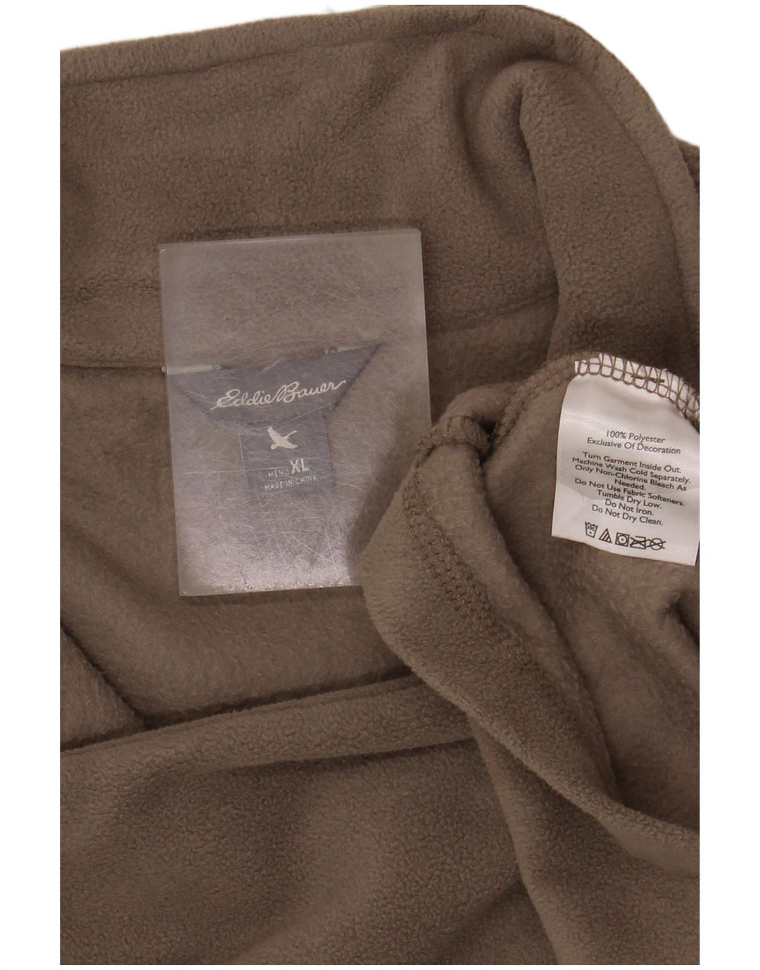 EDDIE BAUER Pull Polaire Col Zippé Homme XL Gris Polyester