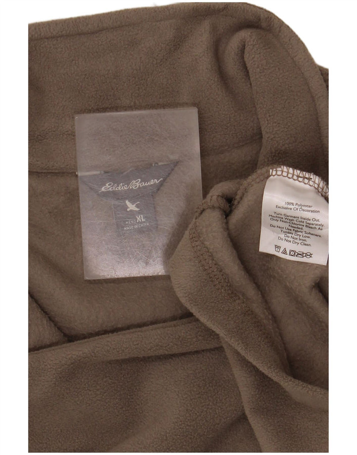 EDDIE BAUER Pull Polaire Col Zippé Homme XL Gris Polyester