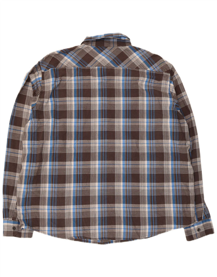 Wrangler Chemise Homme 3XL Marron Carreaux Coton