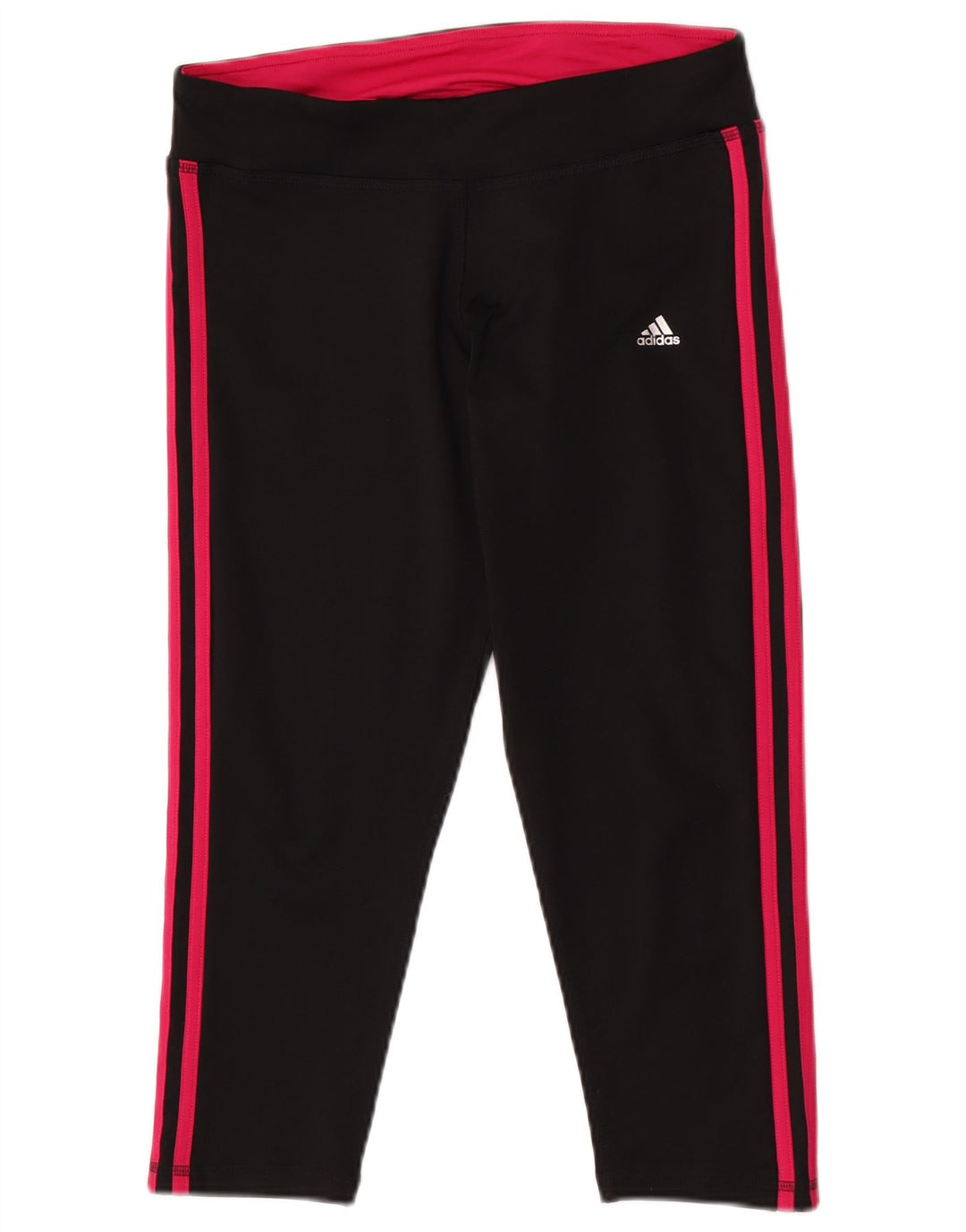 Adidas Femmes Climalite Capri Leggings UK 12/14 Moyen Noir Polyester
