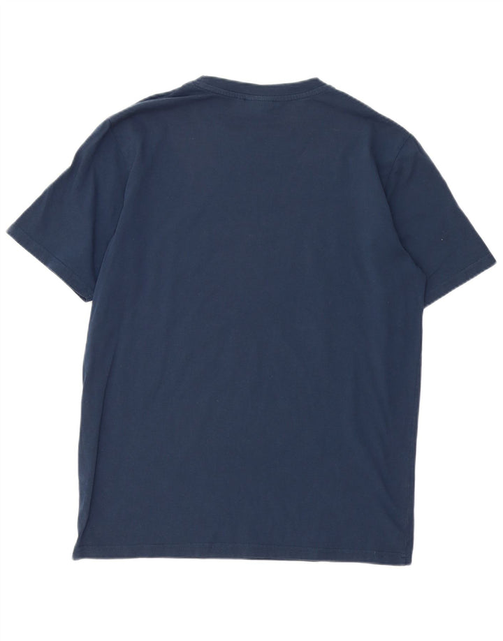 Ellesse Homme T-Shirt Graphique Haut Large Bleu Marine Coton