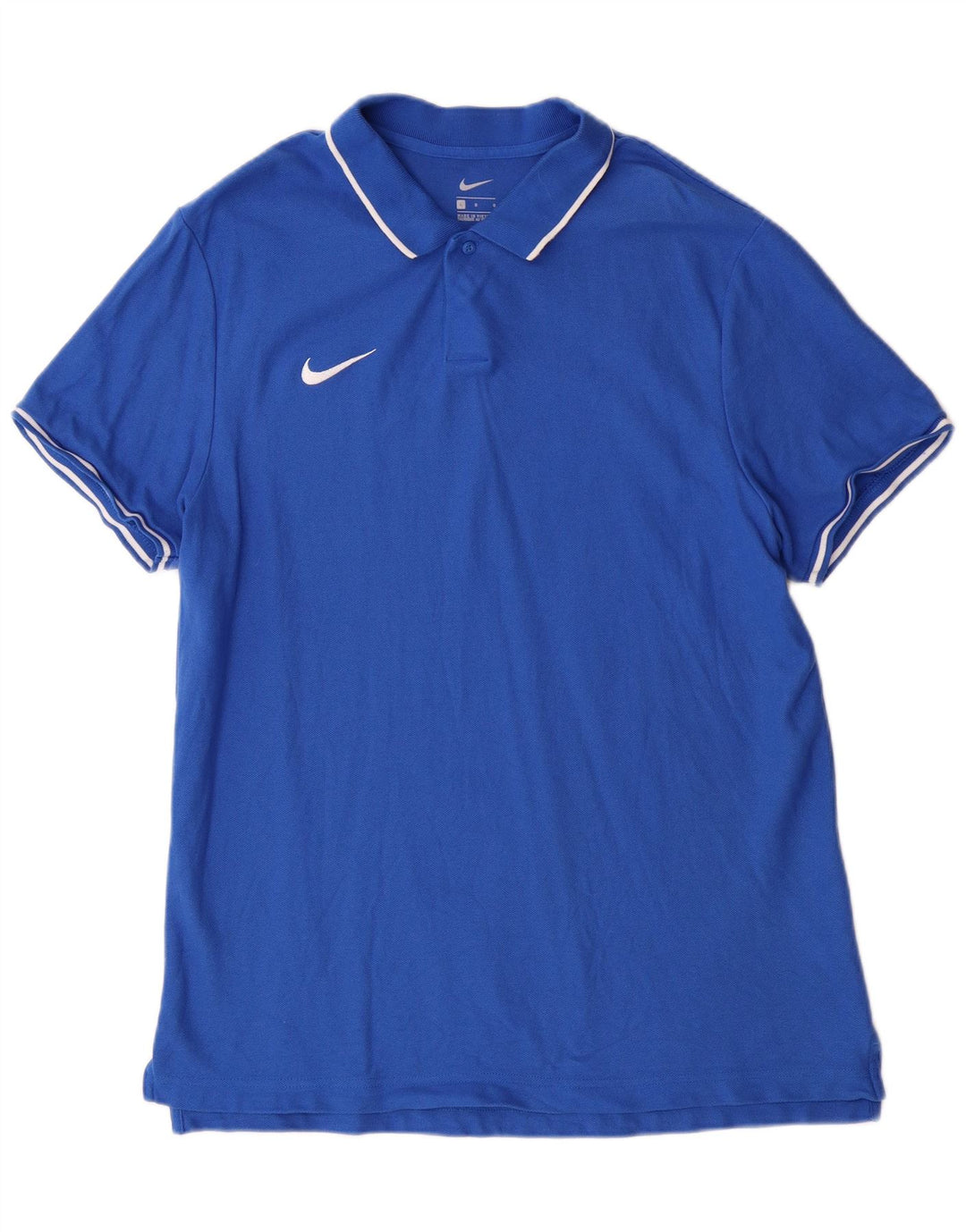 Nike Polo coupe classique pour homme en coton bleu moyen