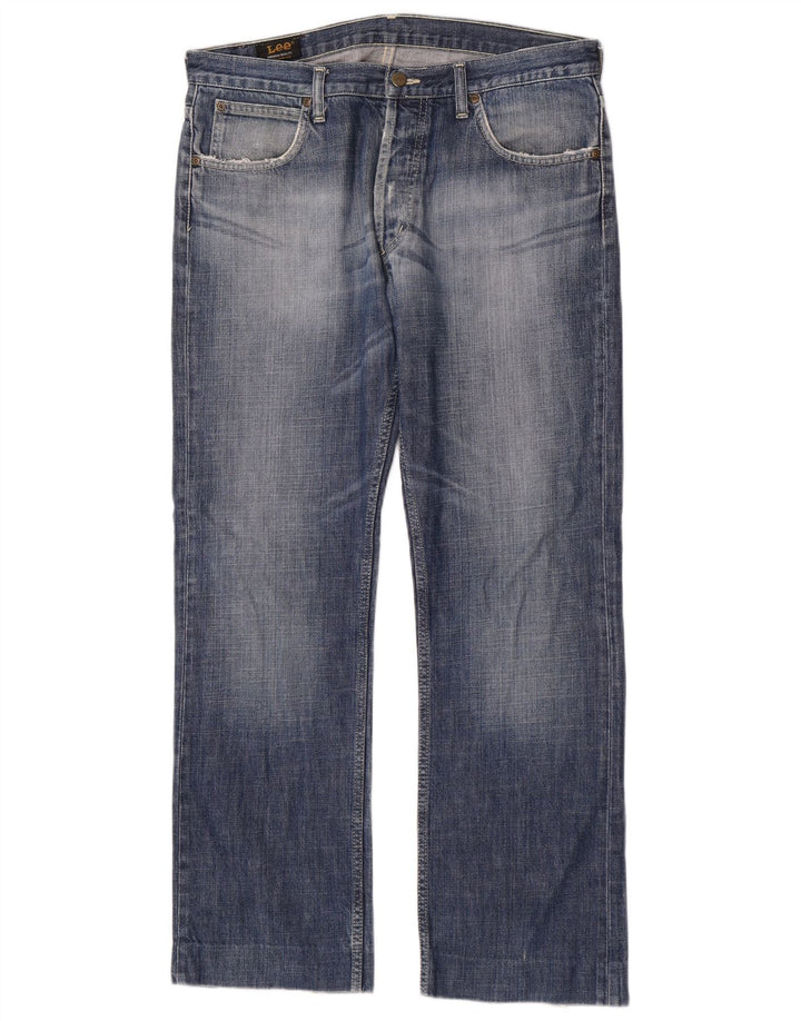 Lee Jean Droit Freeburn Homme W34 L30 Bleu Coton