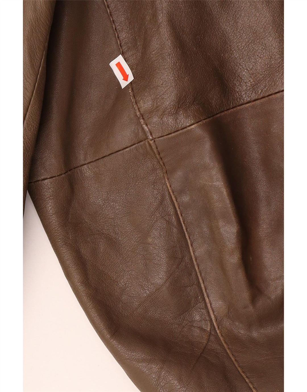 VINTAGE Veste en cuir homme IT 54 2XL Marron