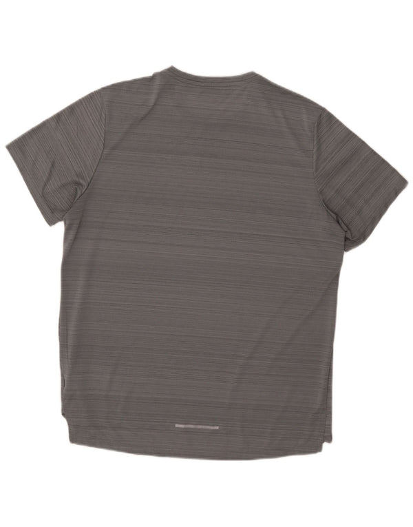 Nike Hommes Dri Fit T-Shirt Haut Large Gris Polyester