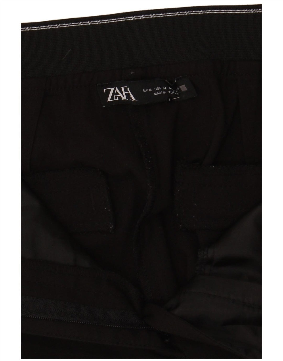 Zara Pantalon Chino Slim Femme Moyen W28 L27 Noir