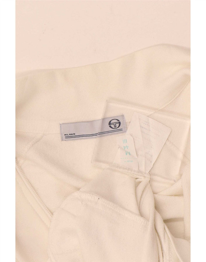 Sergio Tacchini Veste de Survêtement Femme IT 44 Coton Blanc Moyen