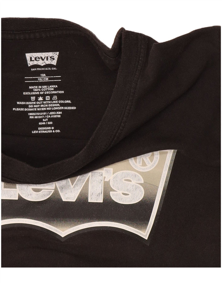 Levi's T-Shirt Graphique Garçon 11-12 ans Noir Coton