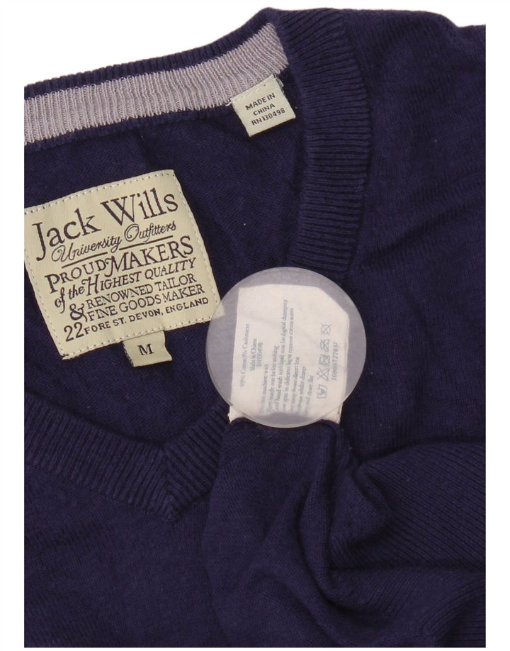Jack Wills Pull col V pour homme en coton violet moyen