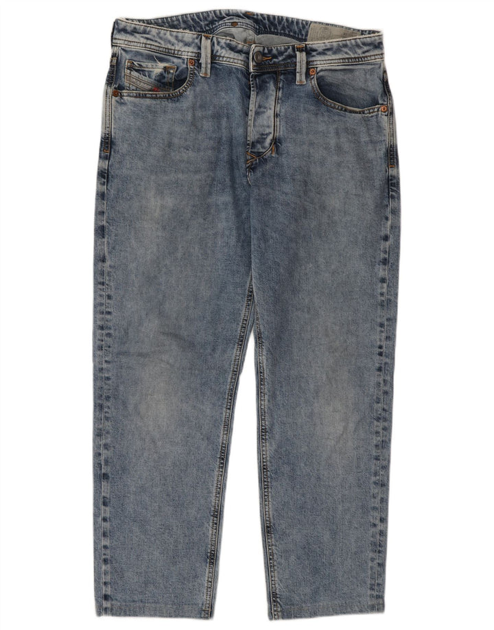 Diesel Jean Droit W31 L27 Bleu Coton Homme