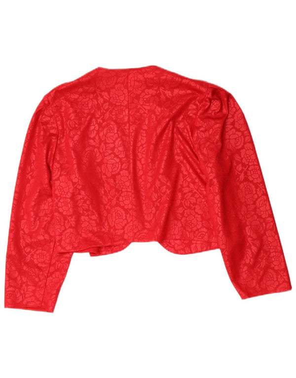 C&A Femme Boléro Top EU 38 Medium Rouge Floral Polyester