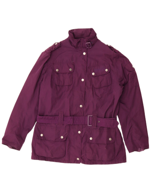 Barbour Veste utilitaire militaire pour femme UK 12 Polyester violet moyen