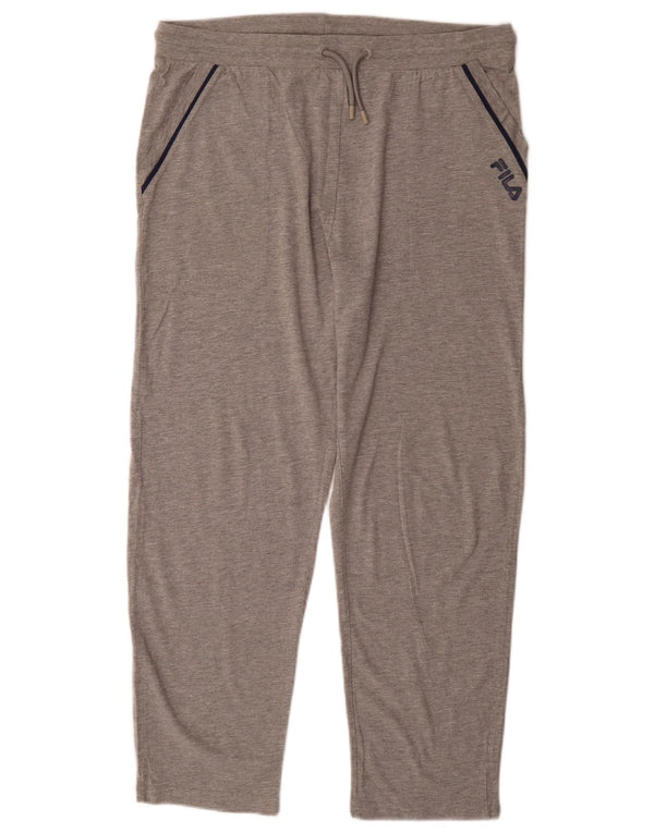 Fila Pantalon de survêtement pour femme UK 14 Large Gris Moucheté Coton