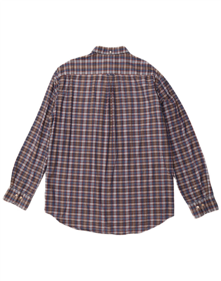 GANT Chemise Regular Fit Homme Taille 43/44 17 1/2 XL Bleu Marine à Carreaux Coton