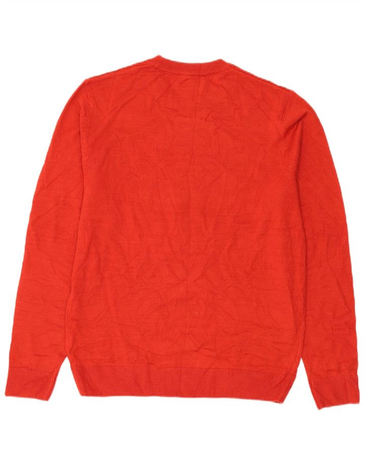 Marks & Spencer Pull Graphique Ras du Cou Homme Rouge Moyen Noël