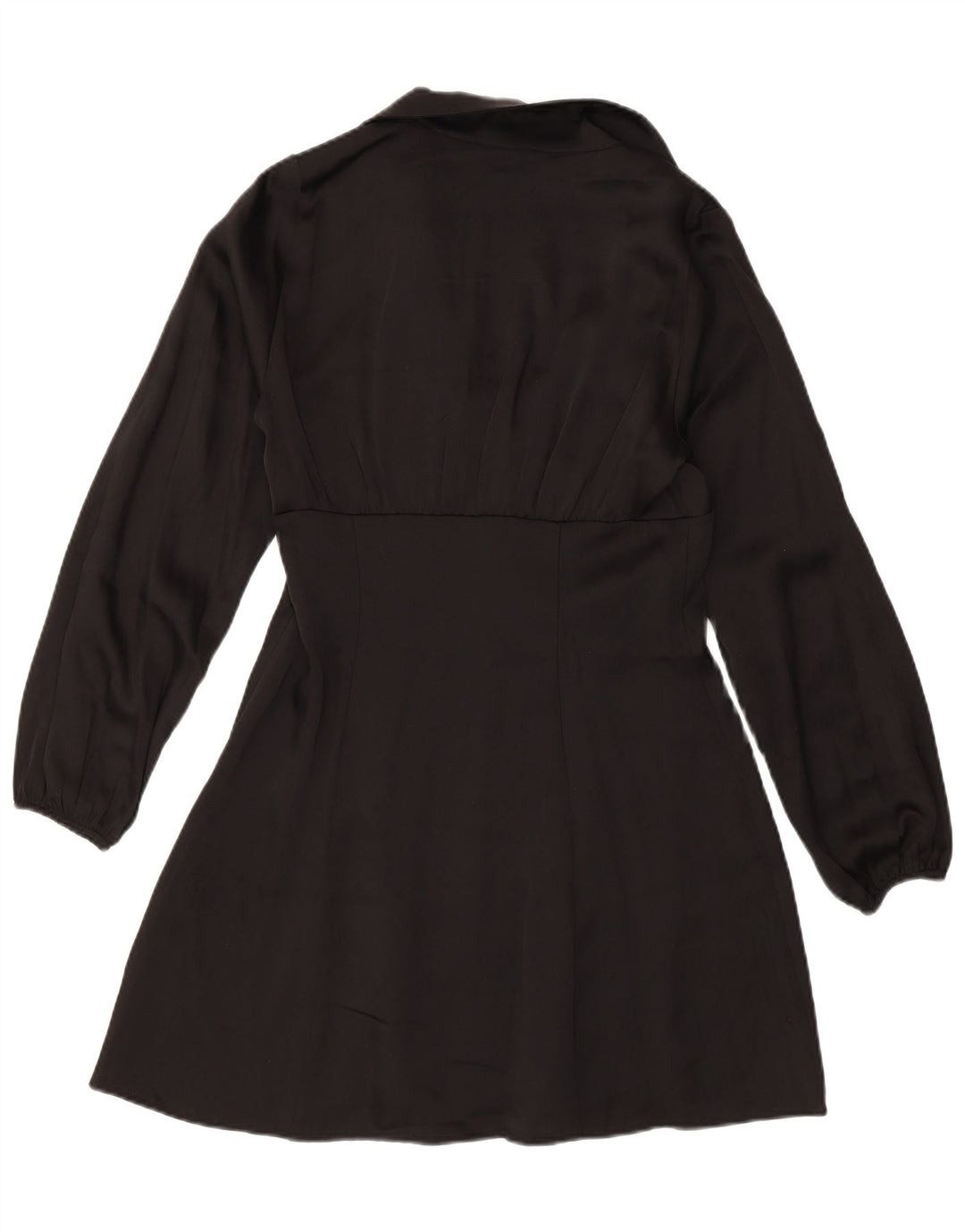 ZARA Womens Long Sleeve A-Line Dress UK 12 Medium Black