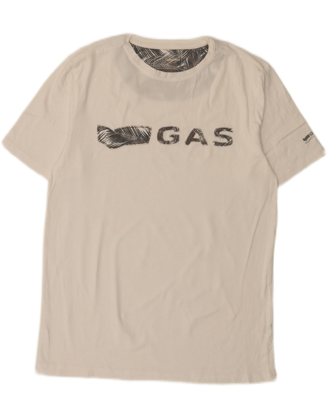 Gas T-Shirt Graphique Homme Grand Blanc Coton