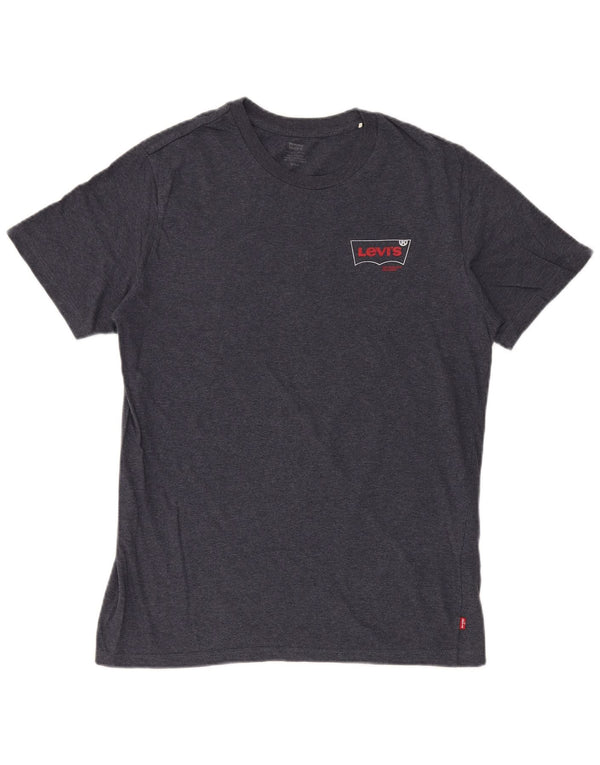 Levi's T-Shirt Top Homme Bleu Marine Moucheté Coton