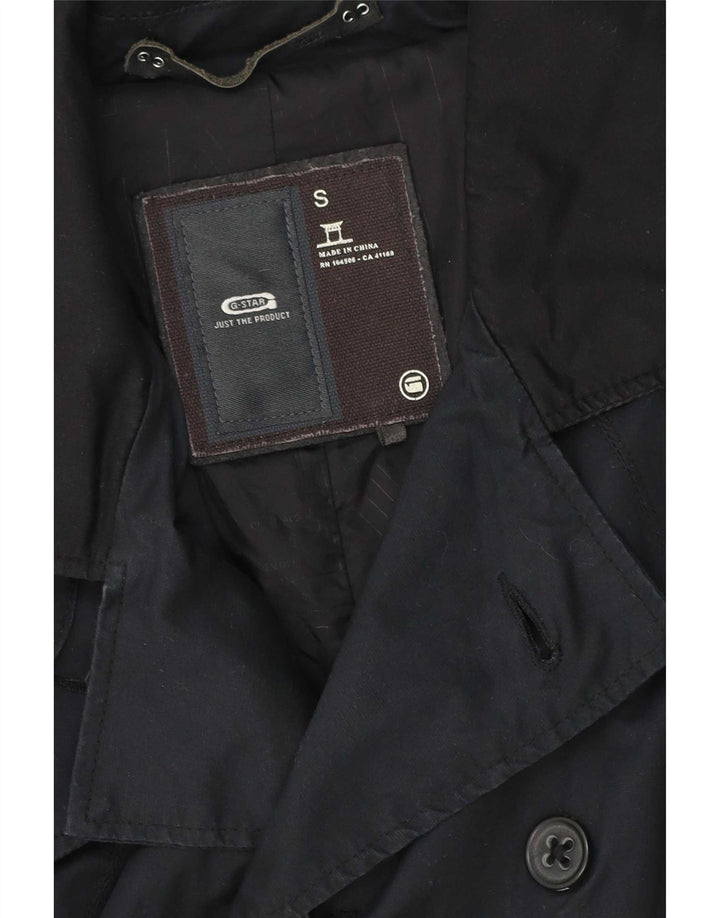 G-Star Trench-coat à double boutonnage pour homme UK 36 Small Bleu marine