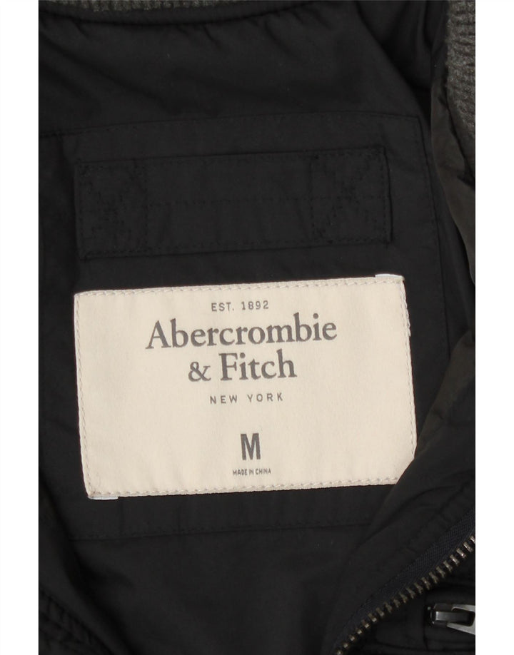 Abercrombie & Fitch Veste matelassée pour homme UK 38 Medium Noir Polyester