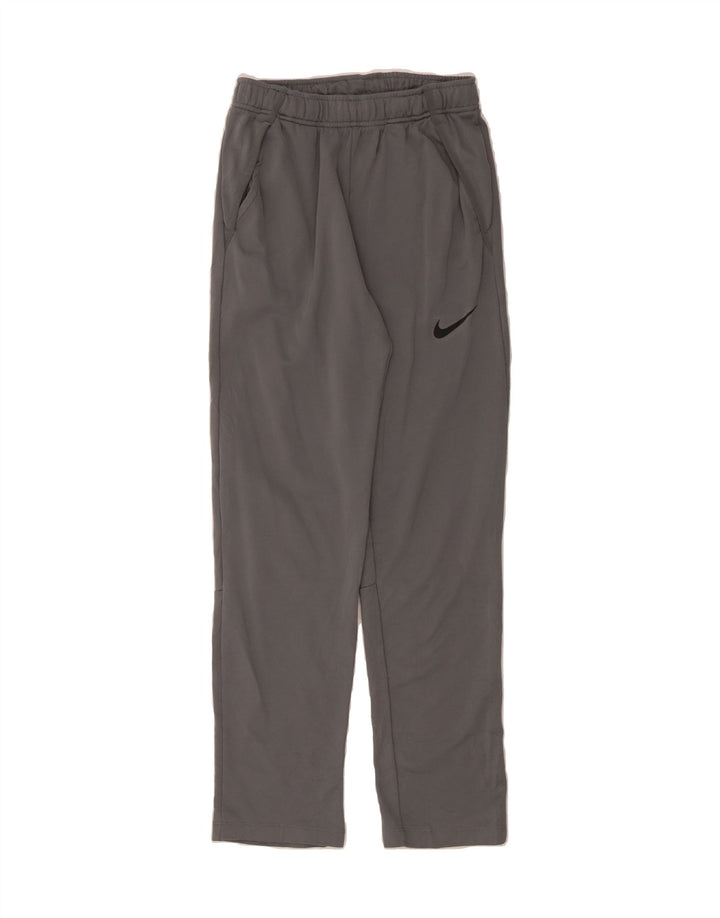 NIKE Mens Dri Fit Standard Fit Tracksuit Trousers Small  Grey Polyester Vintage Nike and Second-Hand Nike from Messina Hembry 
