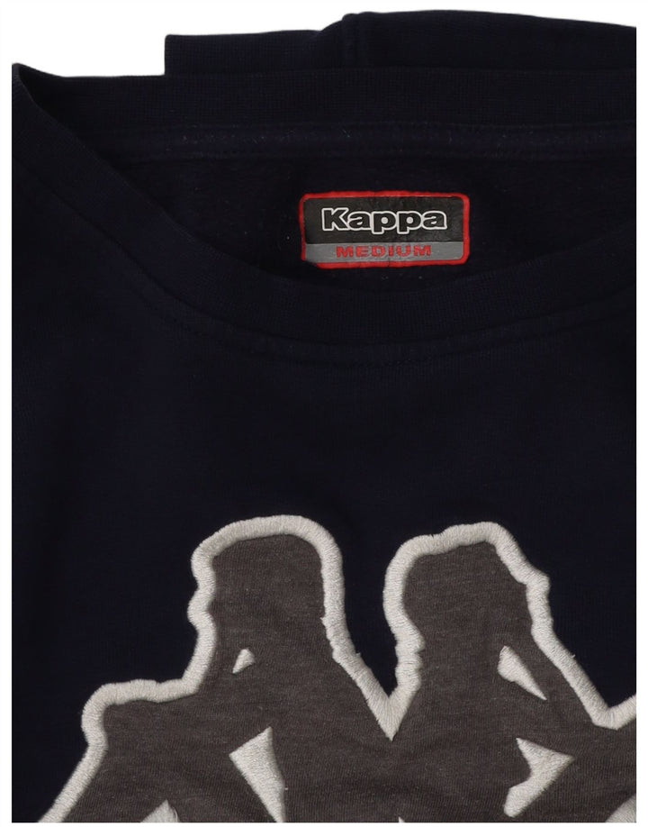 Kappa Sweat-shirt surdimensionné graphique pour femme UK 14 Bleu marine moyen