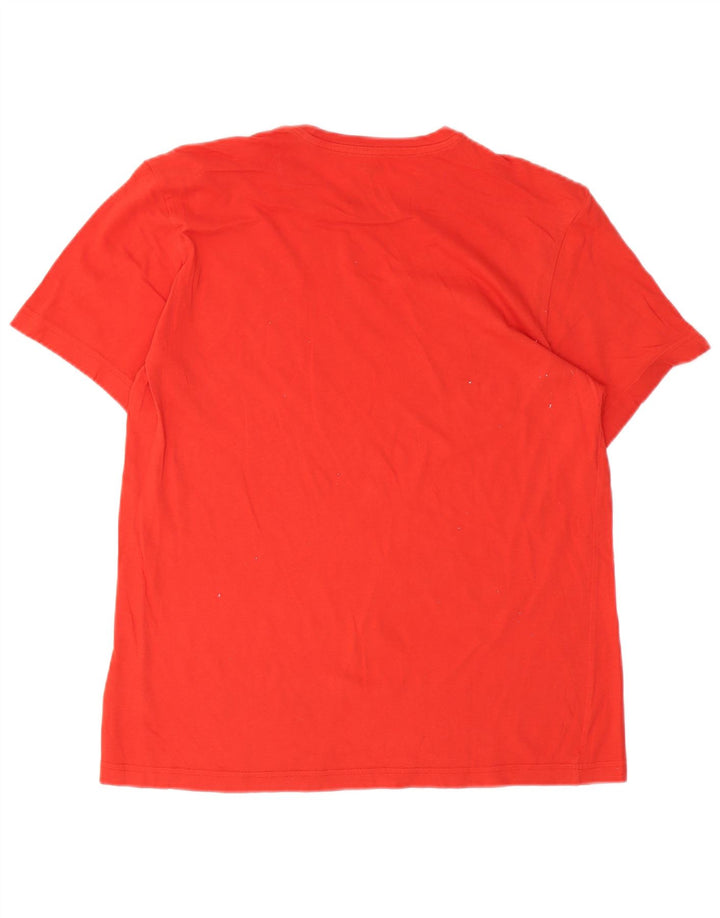 Reebok T-Shirt Graphique Homme Large Rouge Coton