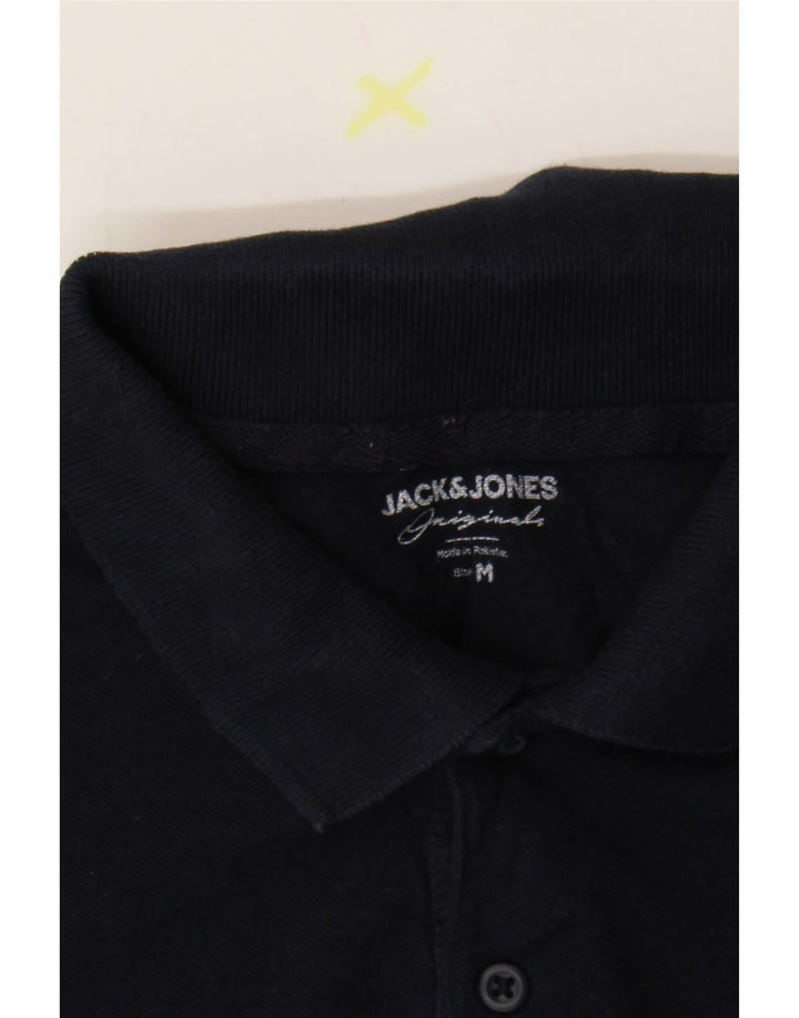 JACK & JONES Mens Polo Shirt Medium Navy Blue Cotton Vintage Jack & Jones and Second-Hand Jack & Jones from Messina Hembry 