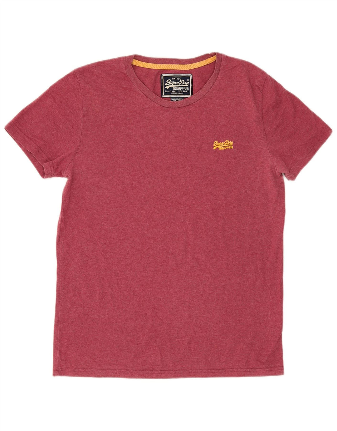 Superdry Homme Graphic T-Shirt Top Large Rouge Coton