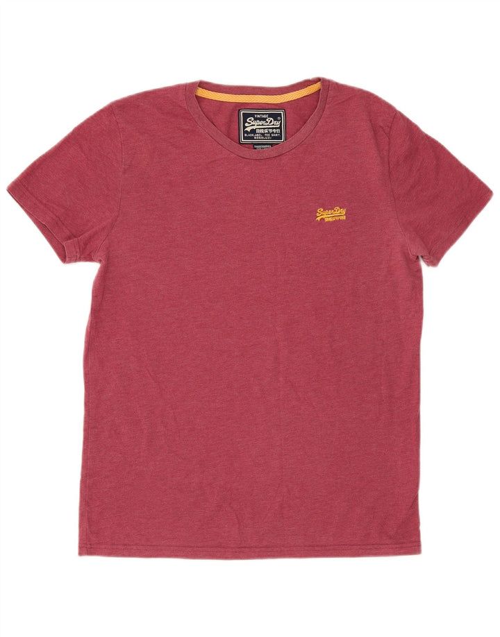 Superdry Homme Graphic T-Shirt Top Large Rouge Coton