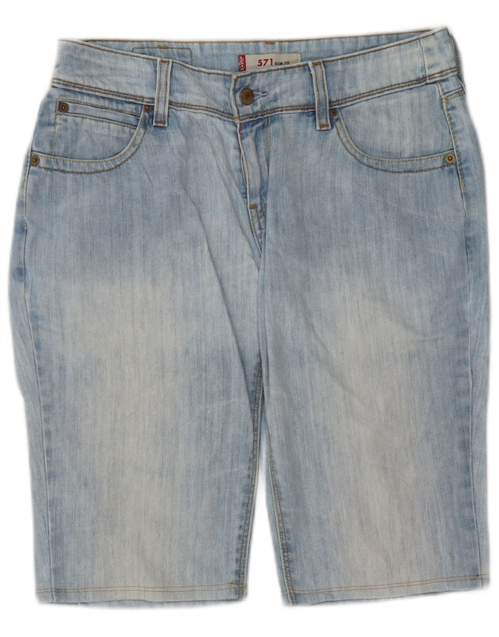 Levi's Short en Jean 571 Slim Fit W31 Femme Bleu Moyen Coton