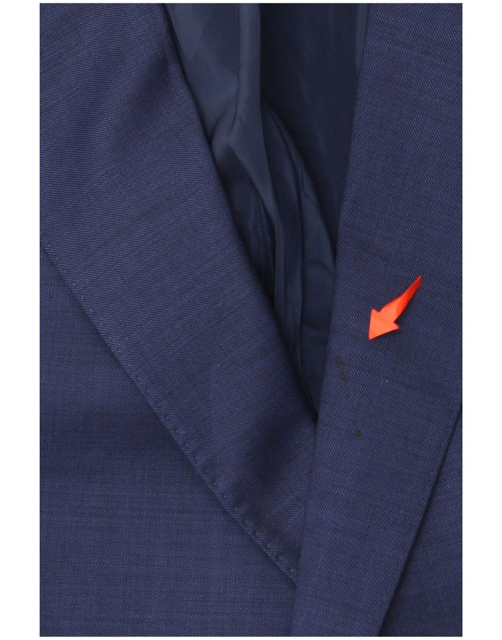 TOMMY HILFIGER Veste Blazer 2 Boutons Homme IT 50 Large Bleu Marine Laine